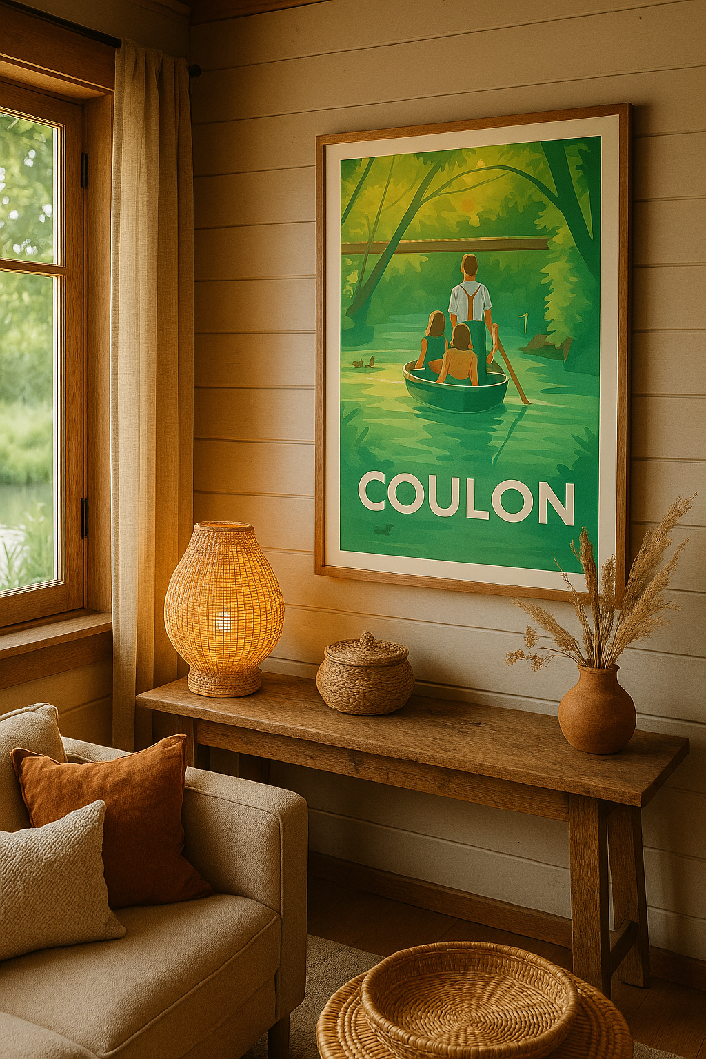 Deux-Sèvres France Affiche de Coulon - Immersion paisible au cœur de la nature