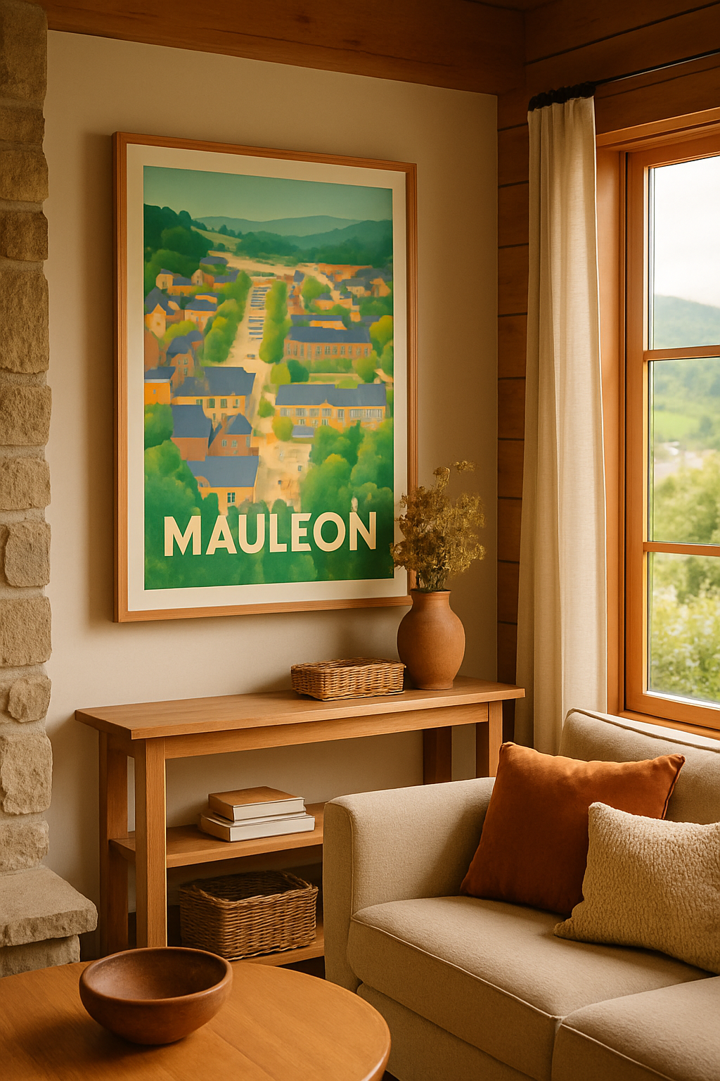 Deux-Sèvres France Affiche de Mauléon - Charme et sérénité d'une ville paisible