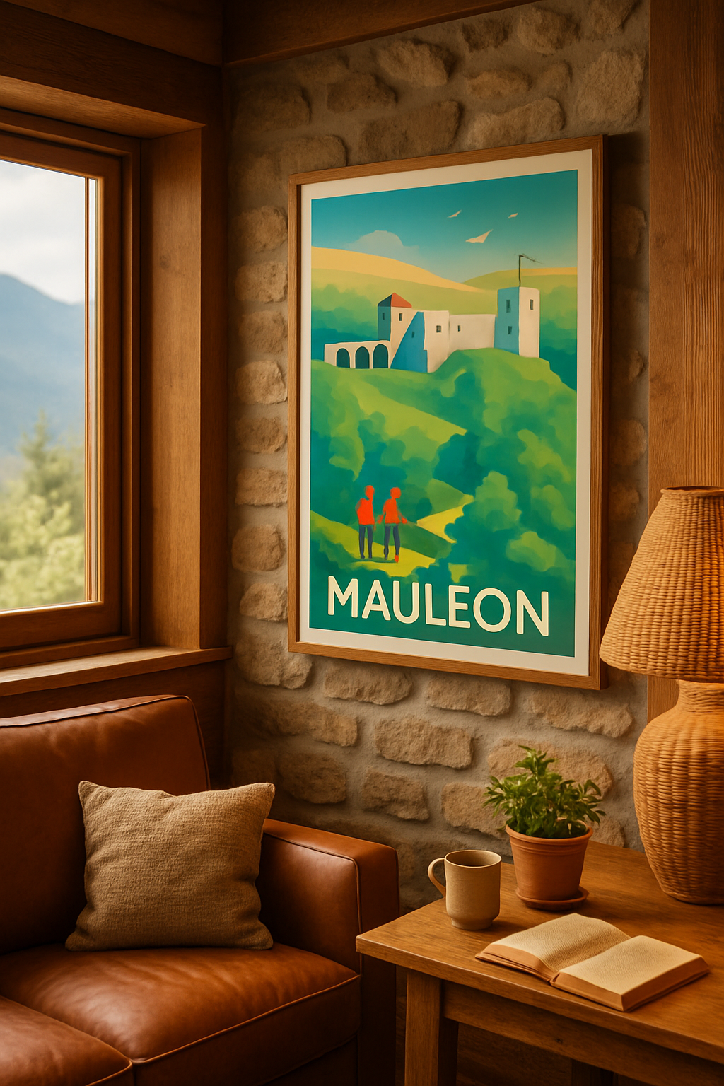 Deux-Sèvres France Affiche de Mauléon - Promenade bucolique au château