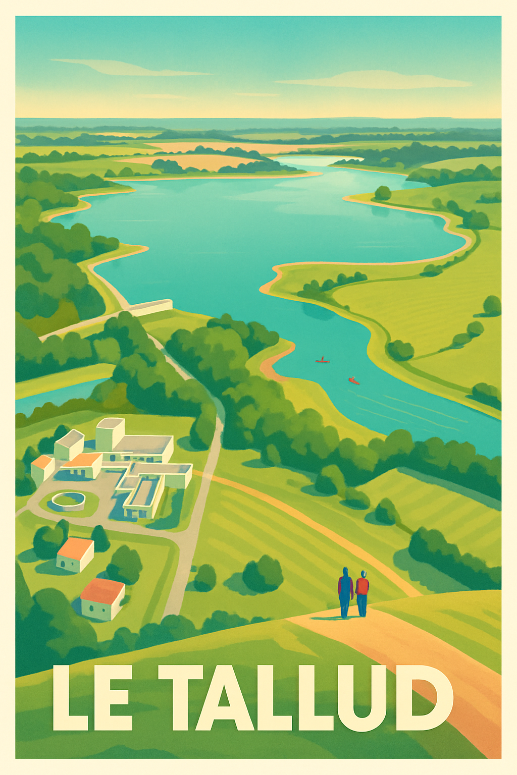 Deux-Sèvres France Pas de Cadre / 20 × 30cm Affiche de Le Tallud - Aventure et sérénité au bord de la Sèvre