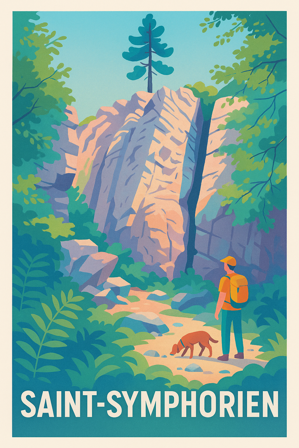 Deux-Sèvres France Pas de Cadre / 20 × 30cm Affiche Saint-Symphorien - L'appel de la nature sauvage