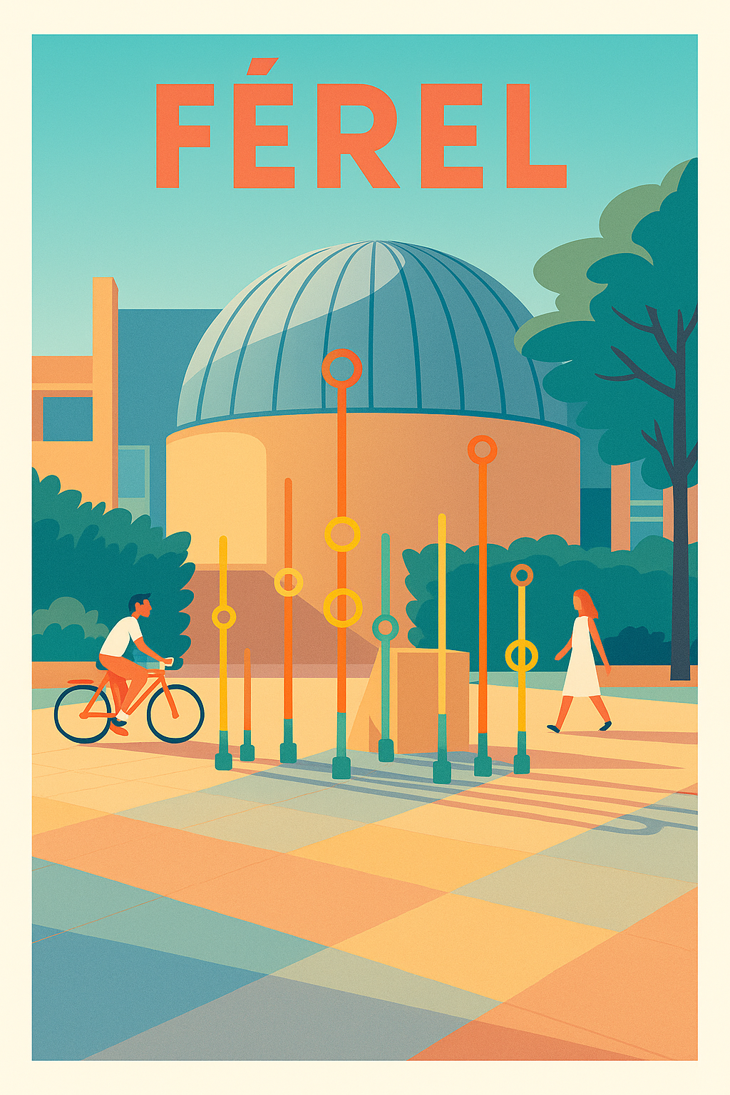 Affiche de Férel - L'élégance urbaine entre nature et architecture