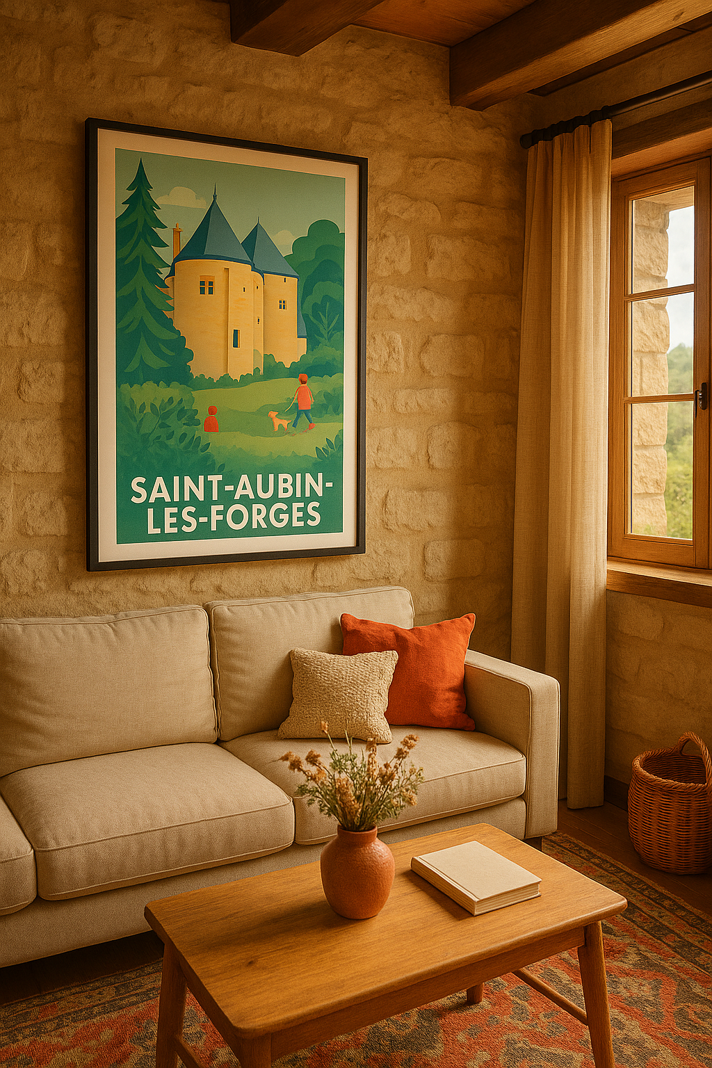 Mise en situation Affiche de Saint-Aubin-les-Forges - Charme et sérénité au cœur de la nature