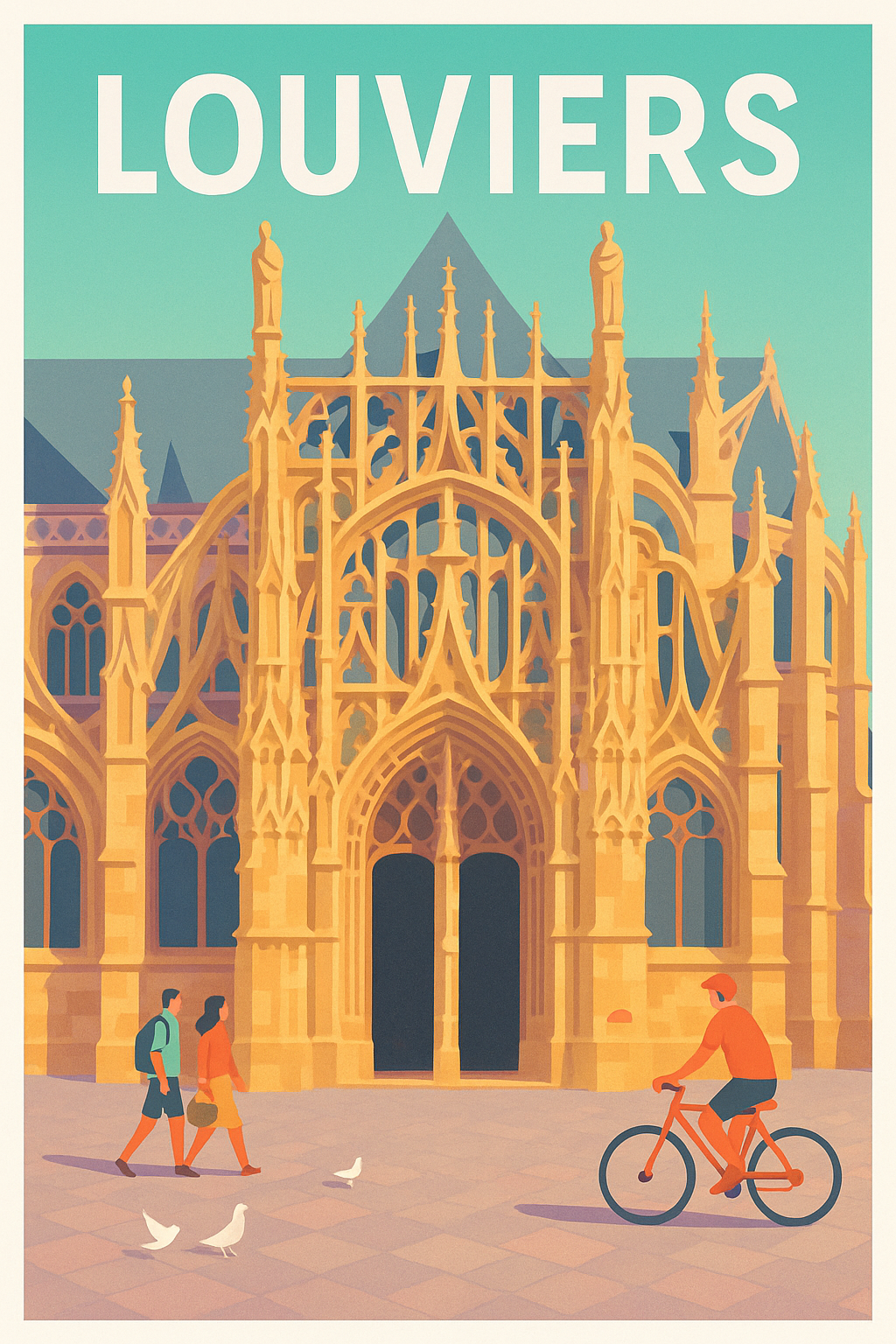 Affiche de Louviers - Voyage au cœur du patrimoine gothique