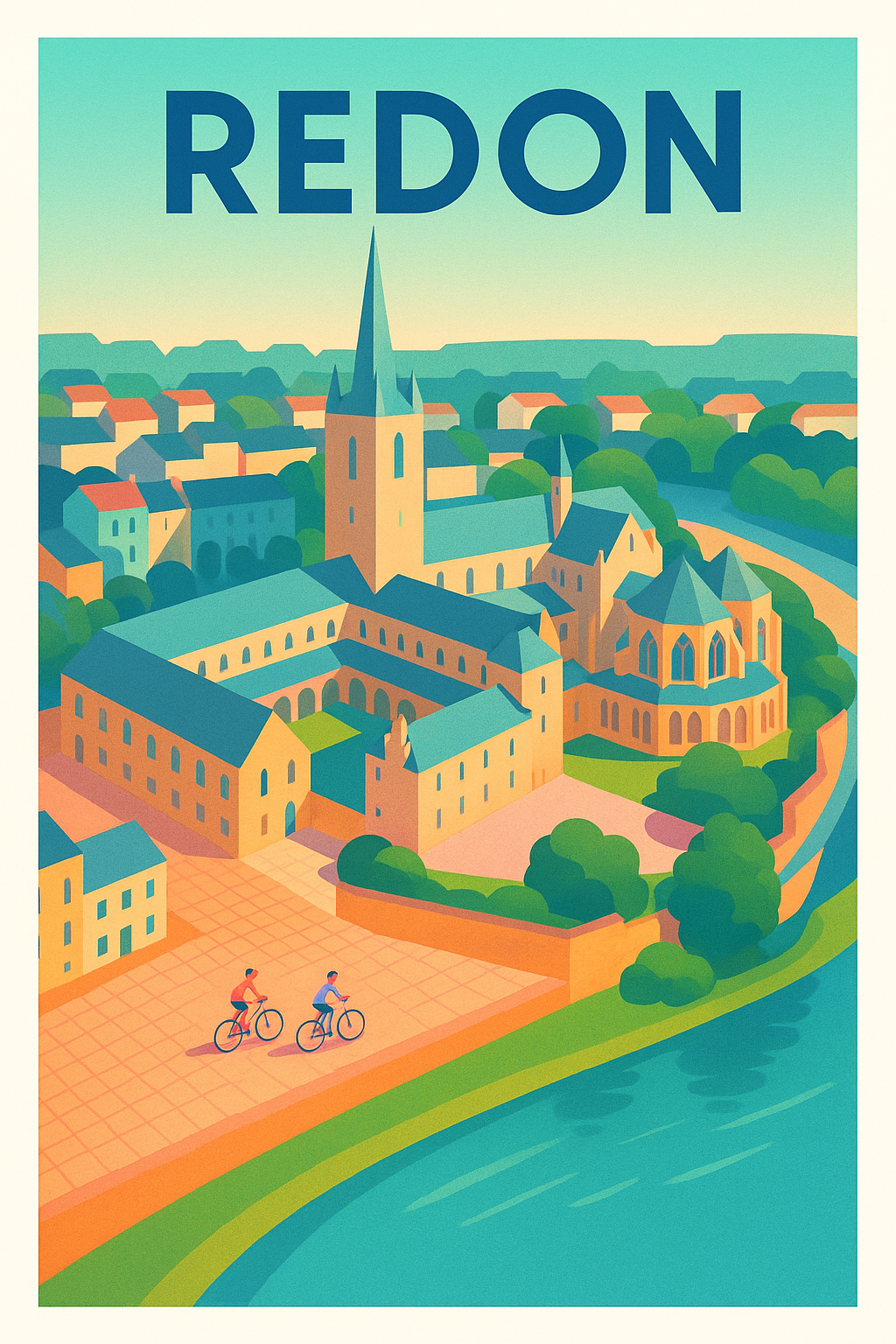 Affiche de Redon - Charme et patrimoine au bord de l'eau