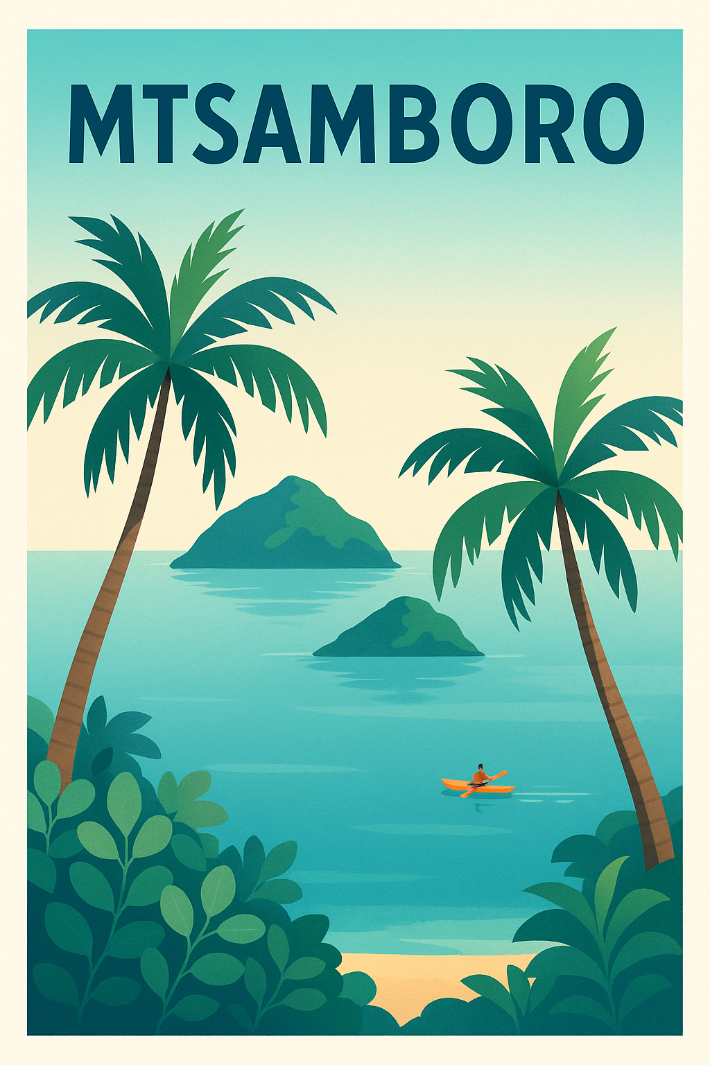 Affiche de Mtsamboro - Évasion tropicale et détente au bord de l'eau
