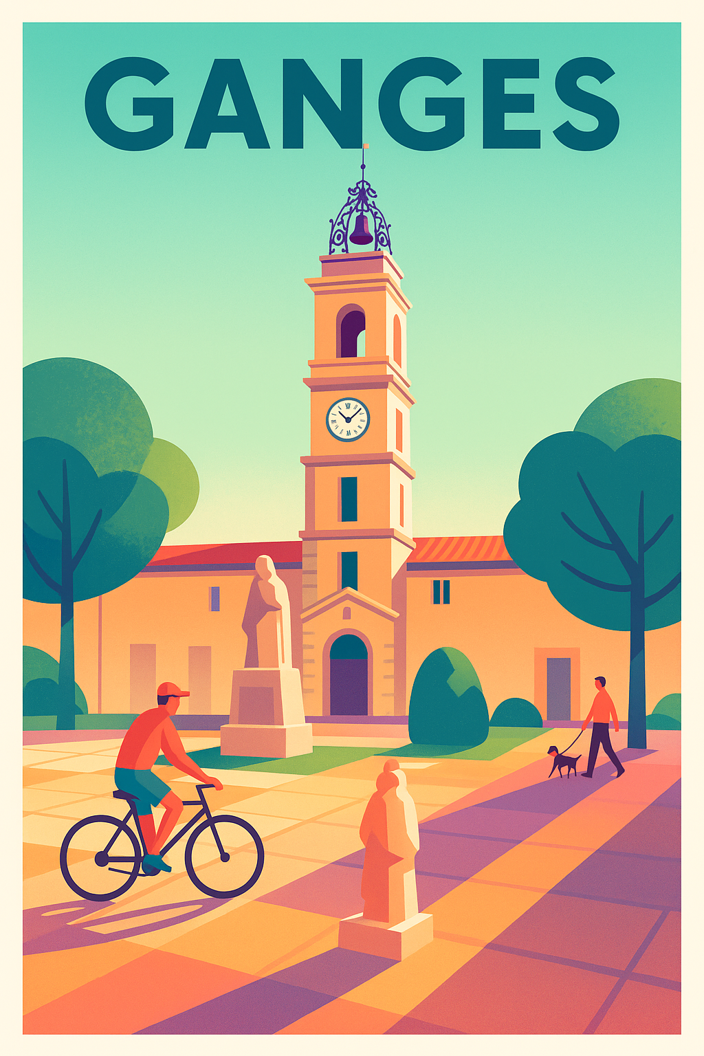 Affiche de Ganges - Charme et douceur au cœur de la ville