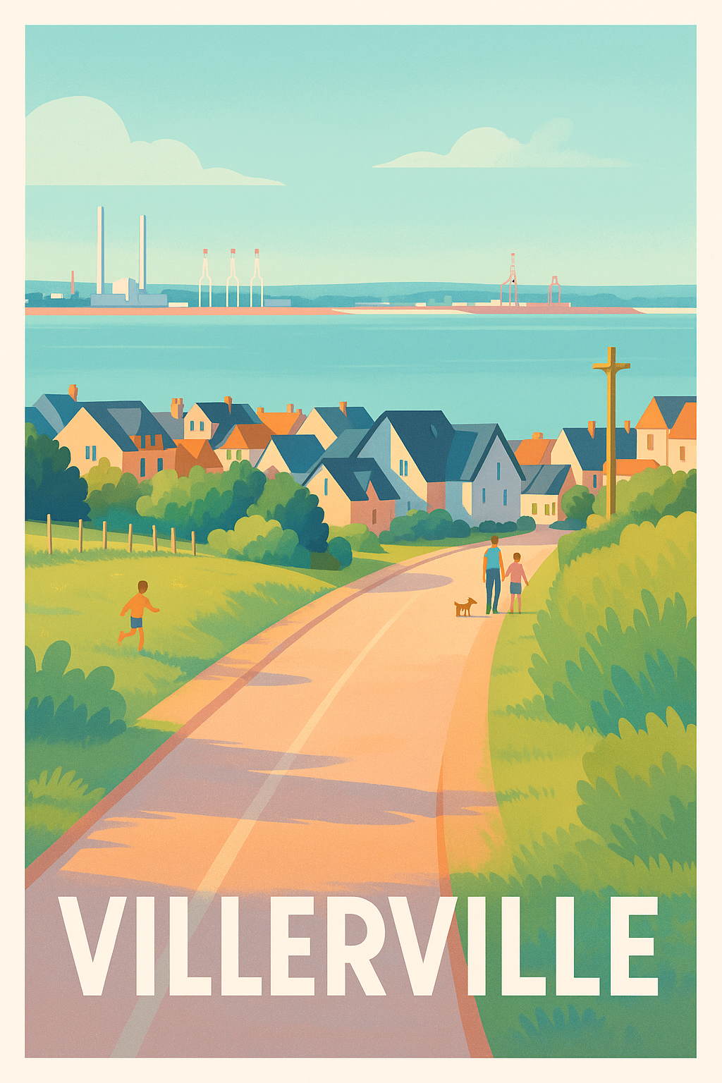 Affiche Villerville — Charme et douceur en bord de mer · poster d'art de Villerville