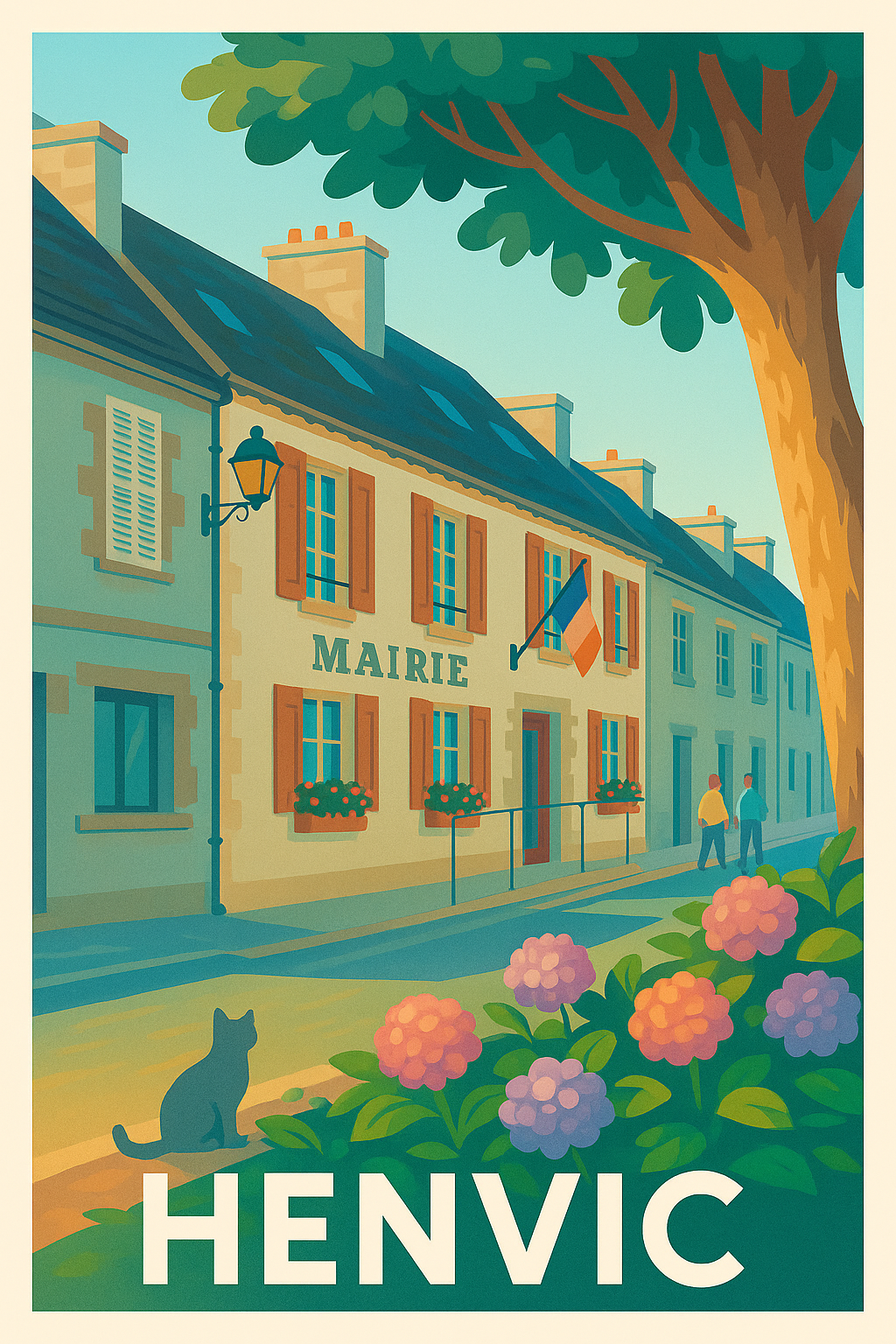 Affiche Henvic — Charme paisible du village breton · poster d'art de Henvic