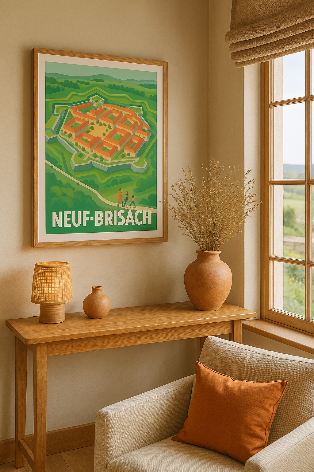 Mise en situation Affiche Neuf-Brisach - La cité étoilée à explorer