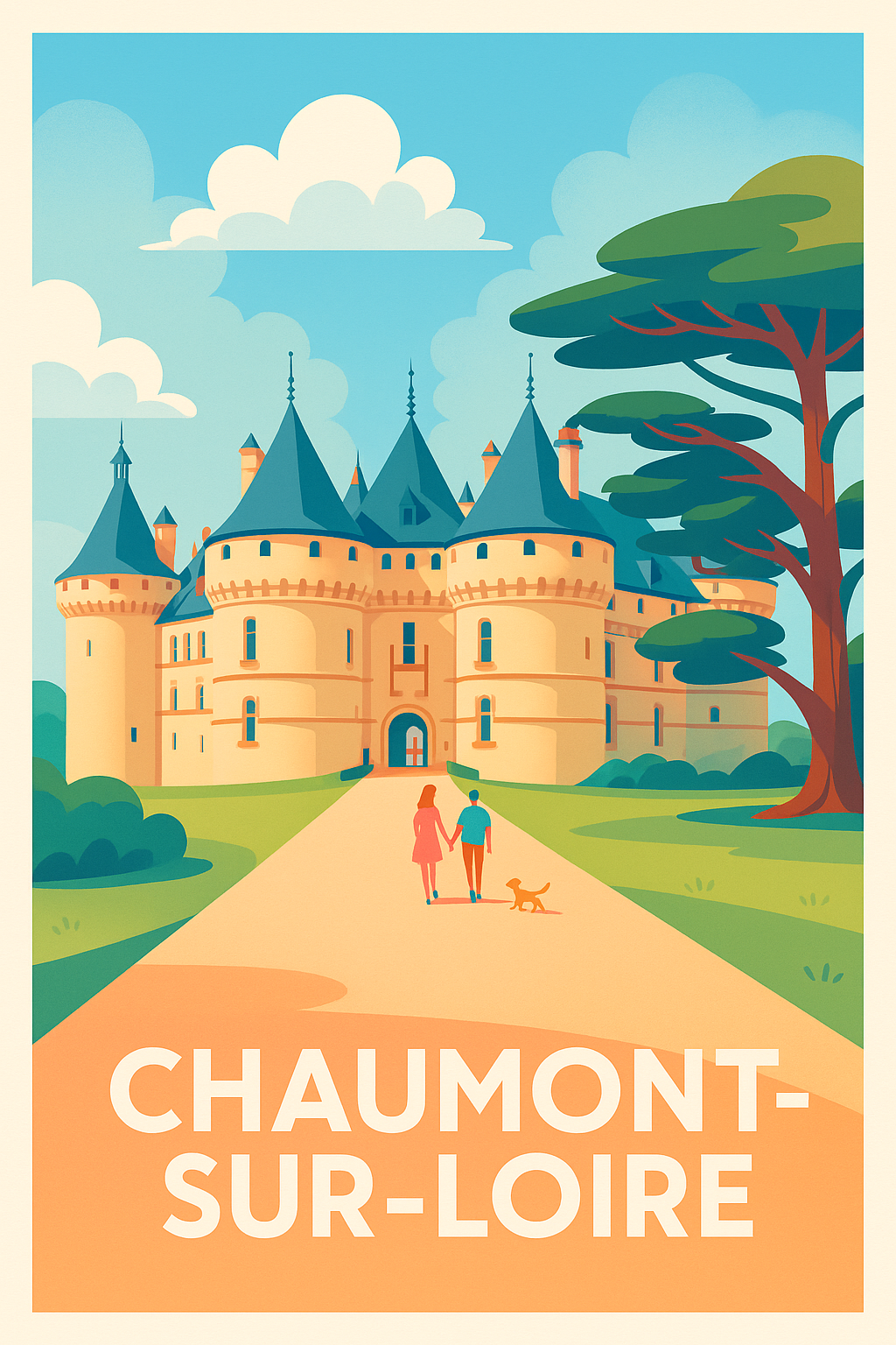 Affiche Chaumont-sur-Loire — L'élégance intemporelle du château · poster d'art de Chaumont-sur-Loire