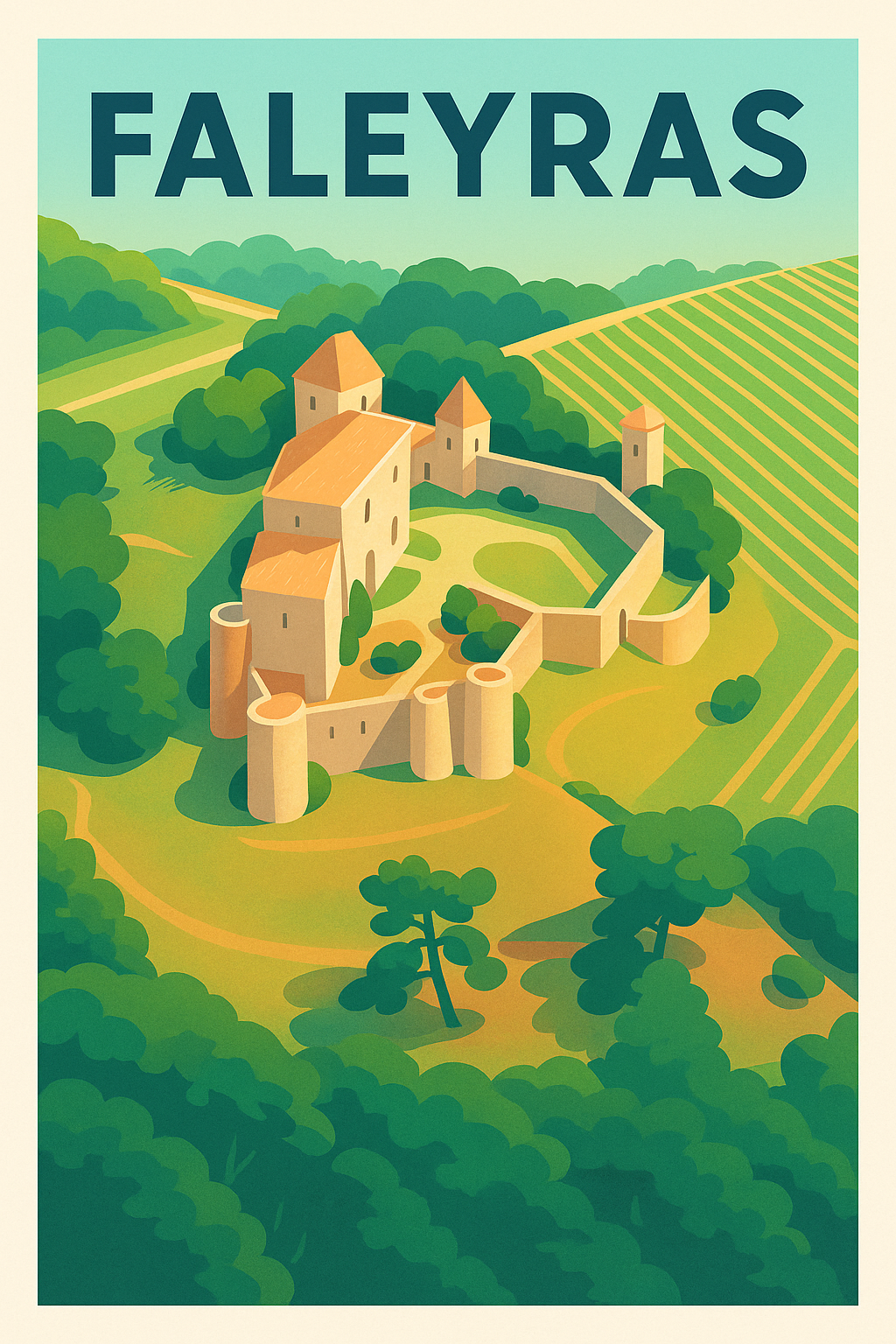 Affiche de Faleyras - L'évasion médiévale au cœur des vignobles