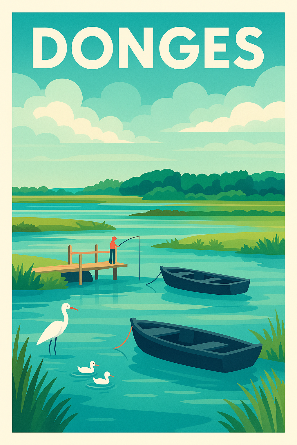 Affiche de Donges - Évasion paisible au bord de l'eau