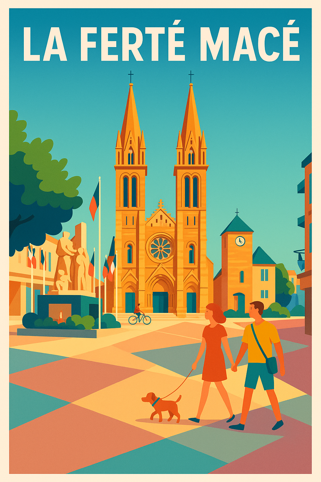 Affiche de La Ferté Macé - Charme architectural et ambiance conviviale