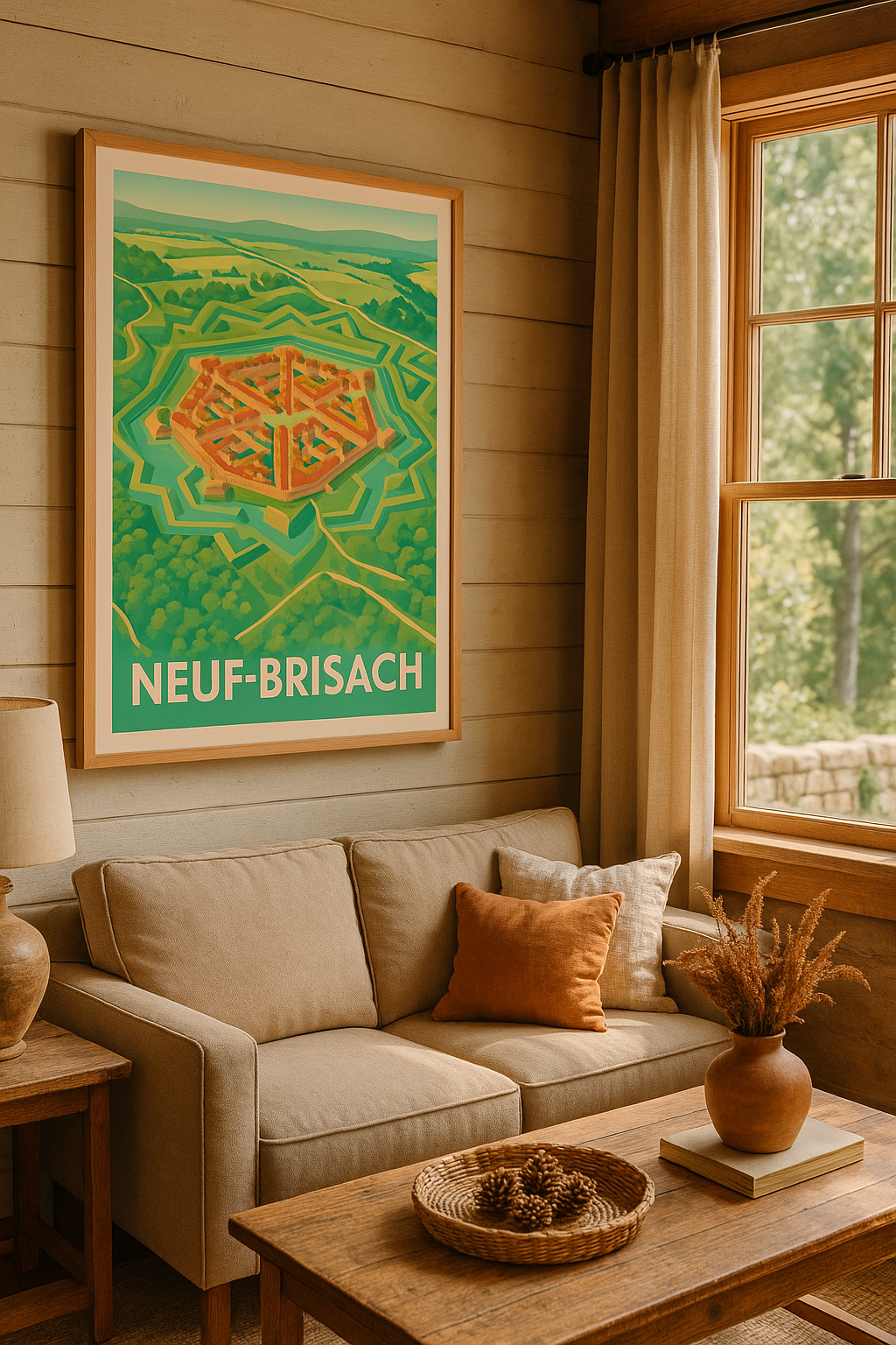 Mise en situation Affiche Neuf-Brisach - La Citadelle Étoilée à Découvrir