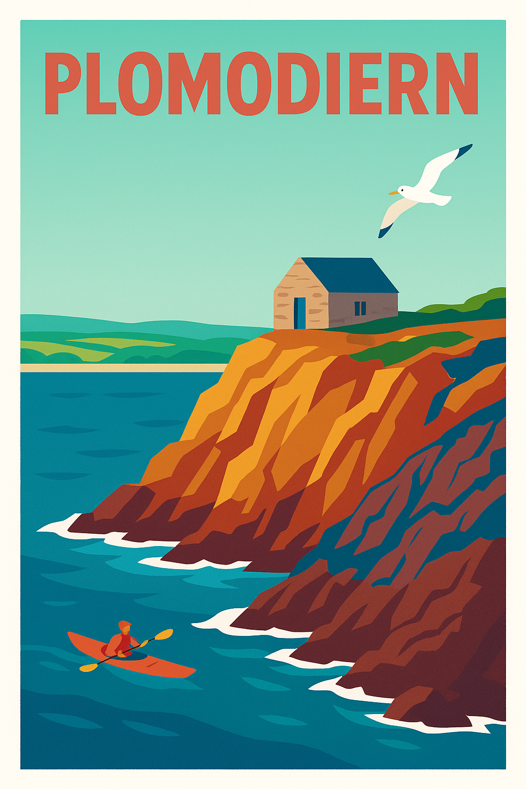 Affiche de Plomodiern - Évasion nature et côte bretonne