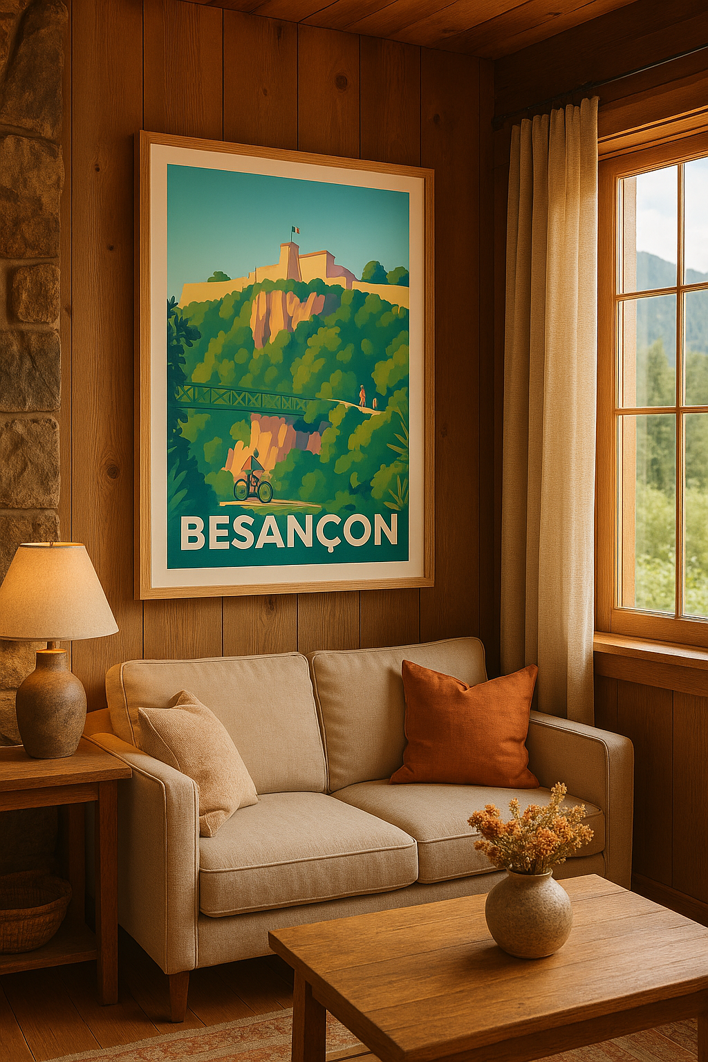 Dordogne France Affiche de Besançon - Escapade nature et patrimoine