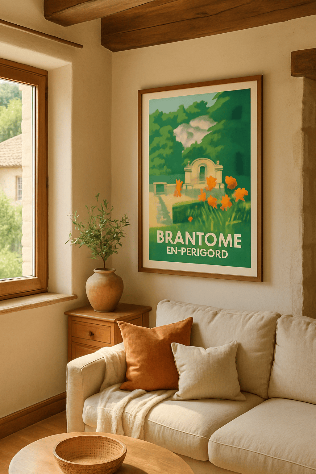 Affiche Brantôme — L'élégance verte du Périgord · poster d'art de Brantôme