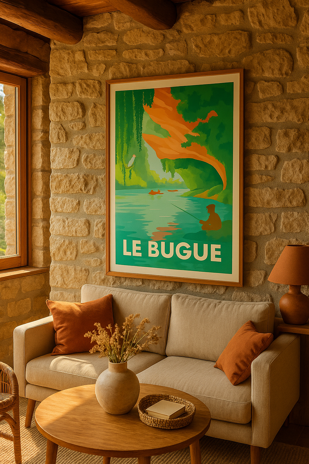 Dordogne France Affiche de Le Bugue - Évasion et nature au fil de l'eau