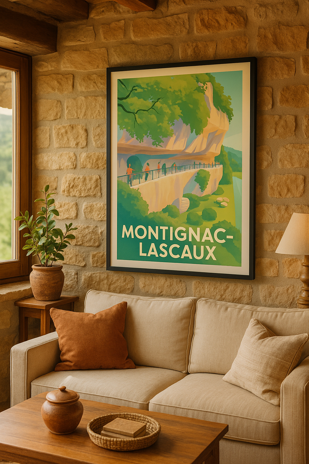 Dordogne France Affiche de Montignac-Lascaux - Promenade au cœur de l'Histoire
