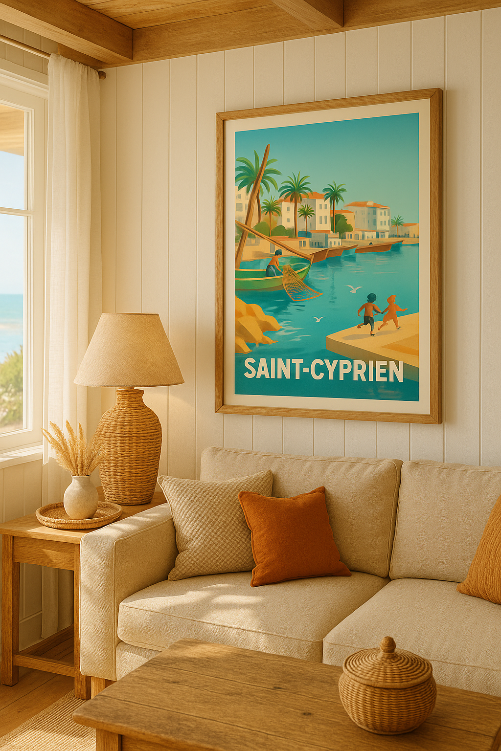 Dordogne France Affiche de Saint-Cyprien - Charme côtier et douceur de vivre