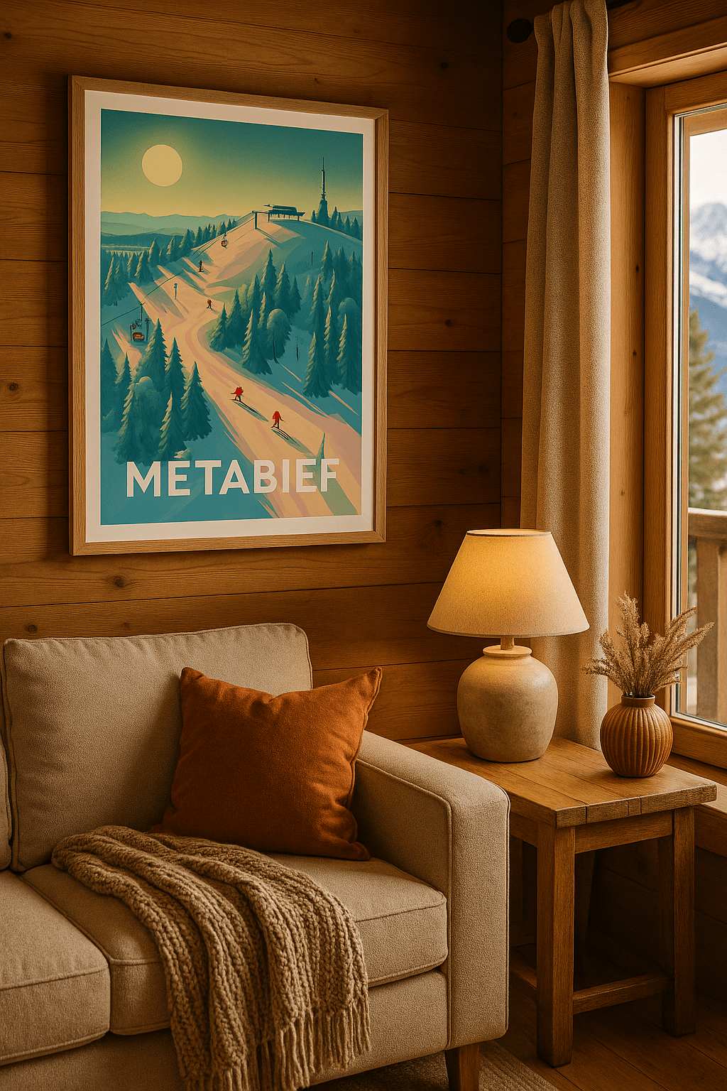 Affiche Métabief — Élégance et Glisse en Montagne · poster d'art de Métabief
