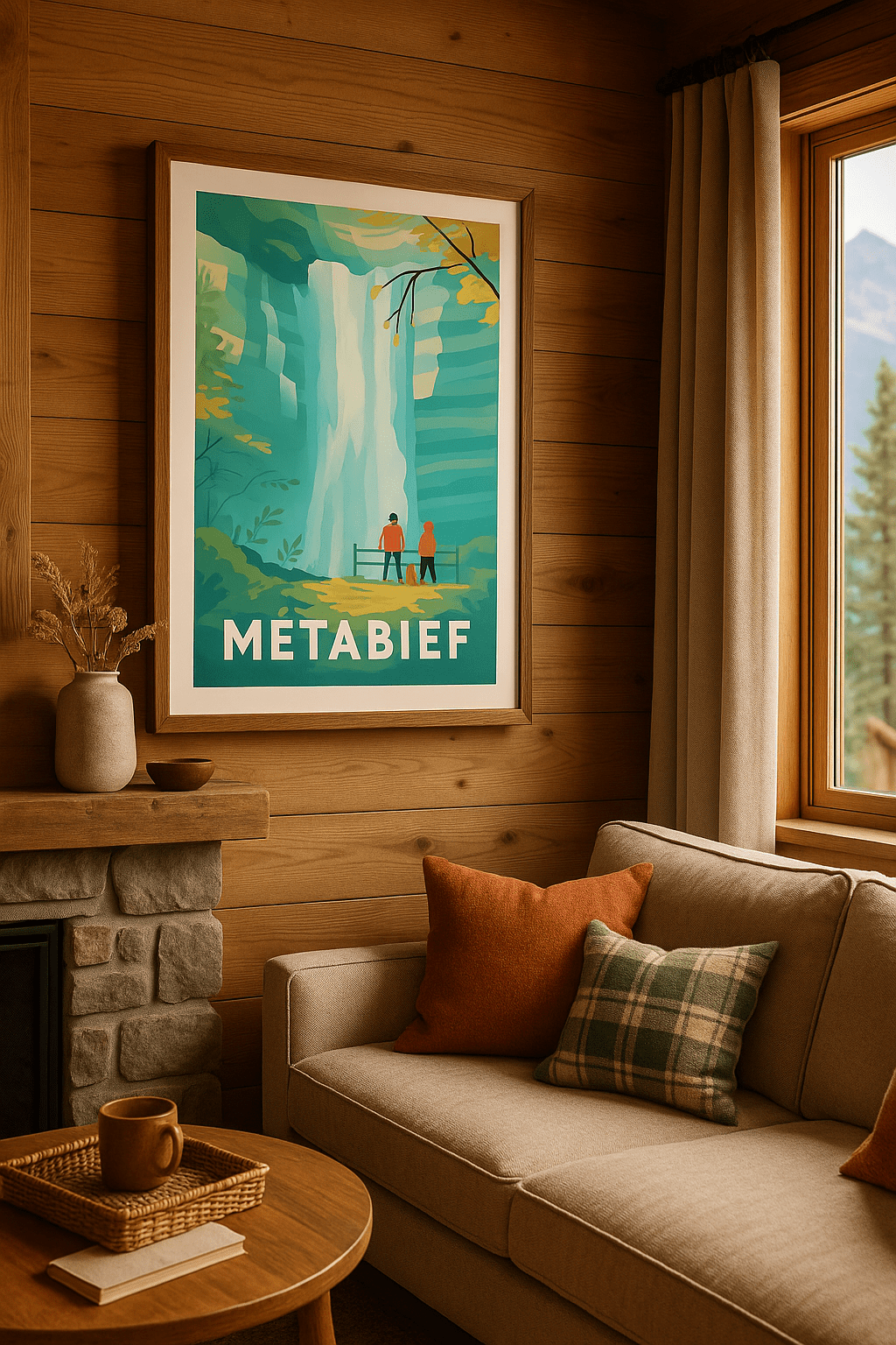 Affiche Métabief — La majesté des cascades naturelles · poster d'art de Métabief