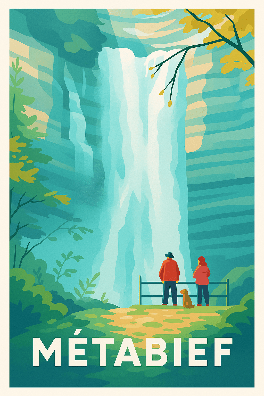 Doubs France Pas de Cadre / 20 × 30cm Affiche de Métabief - La majesté des cascades naturelles