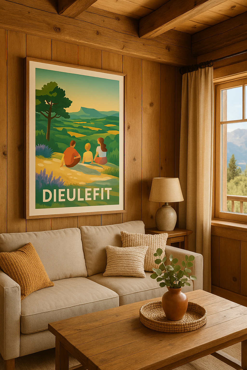 Drôme France Affiche de Dieulefit - L'évasion nature en famille