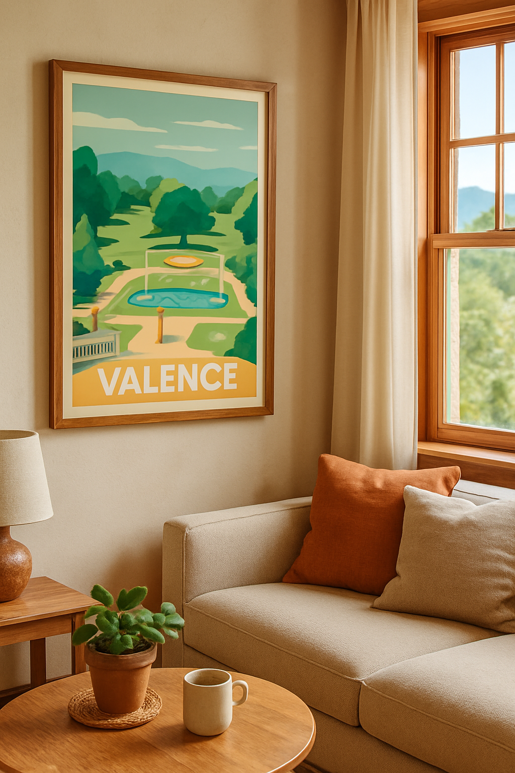 Drôme France Affiche de Valence - L'escapade nature au cœur de la ville