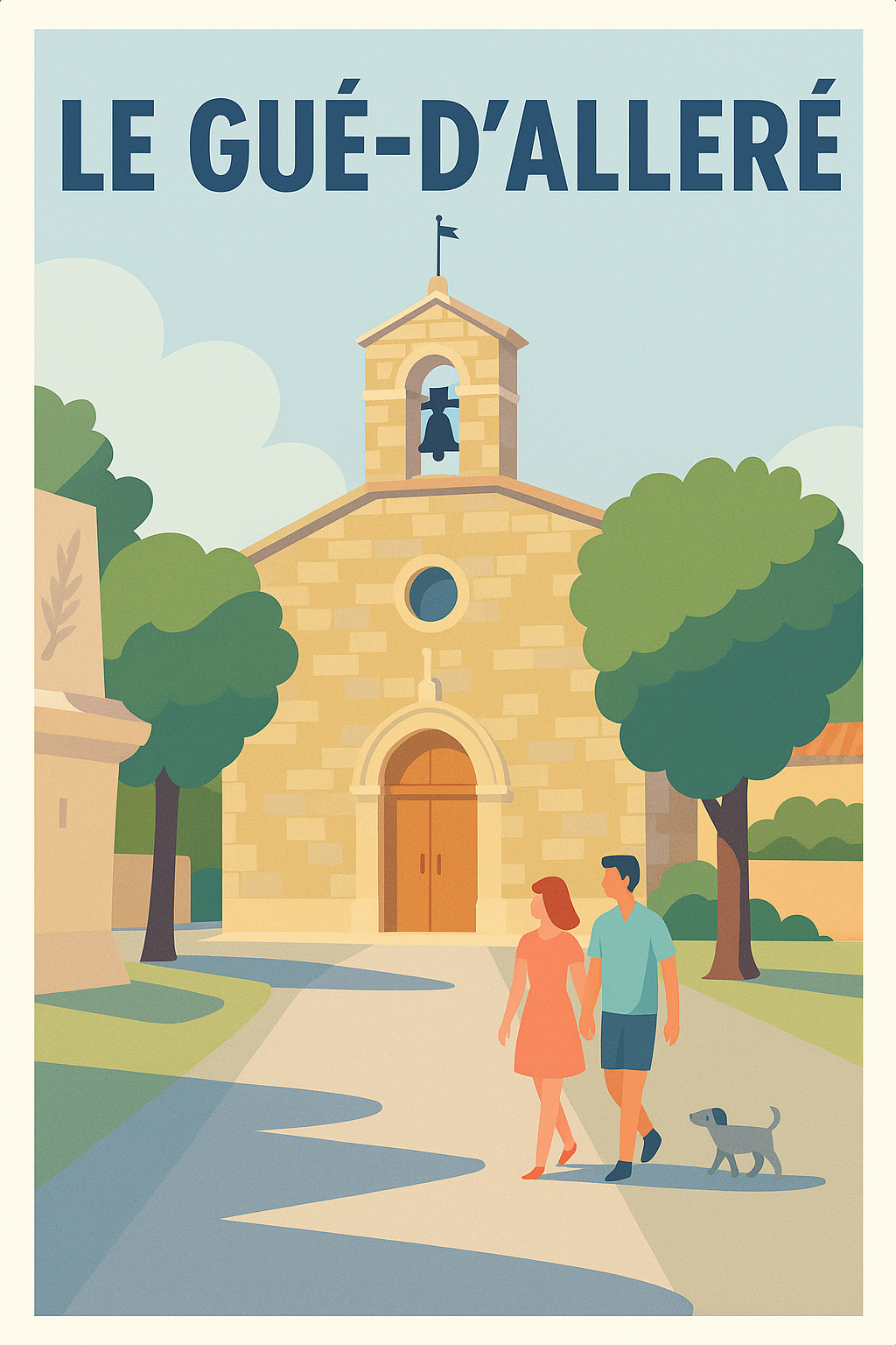 Affiche de Le Gué-d'Alleré - Une promenade paisible au cœur du village