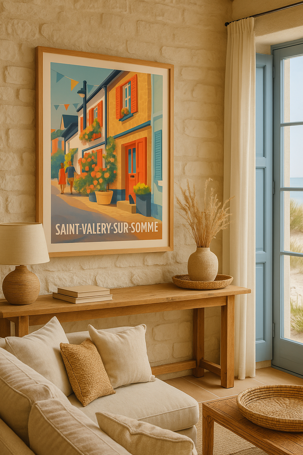 Mise en situation Affiche de Saint-Valery-sur-Somme - Charme estival et ruelles fleuries