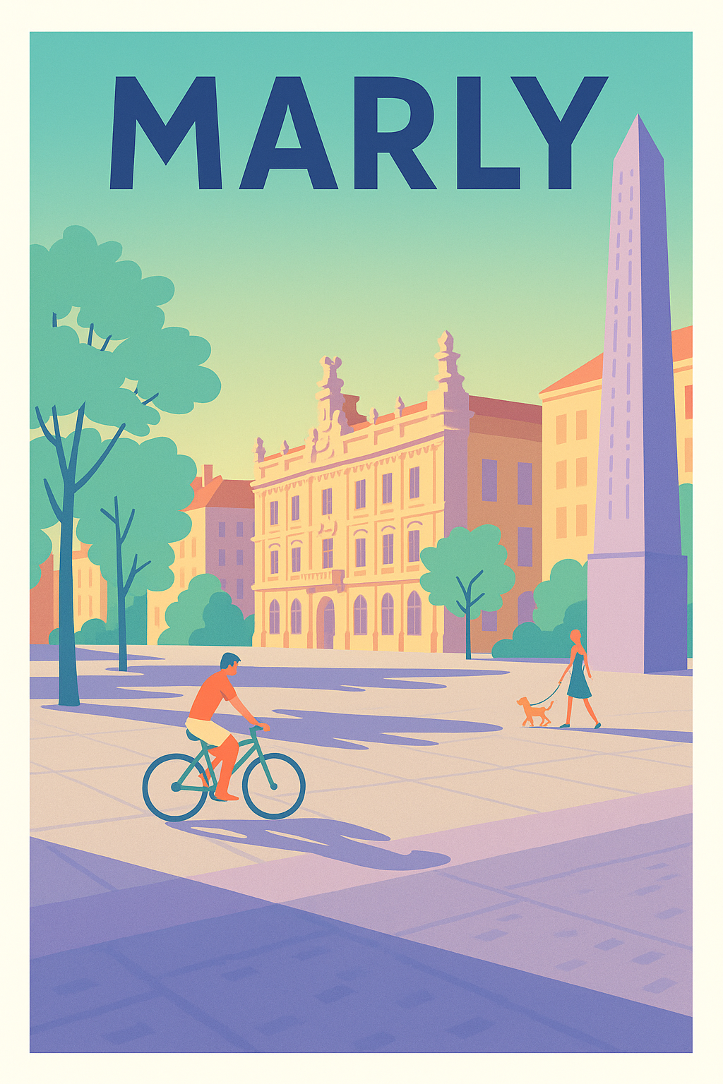 Affiche de Marly - L'élégance urbaine au fil du temps