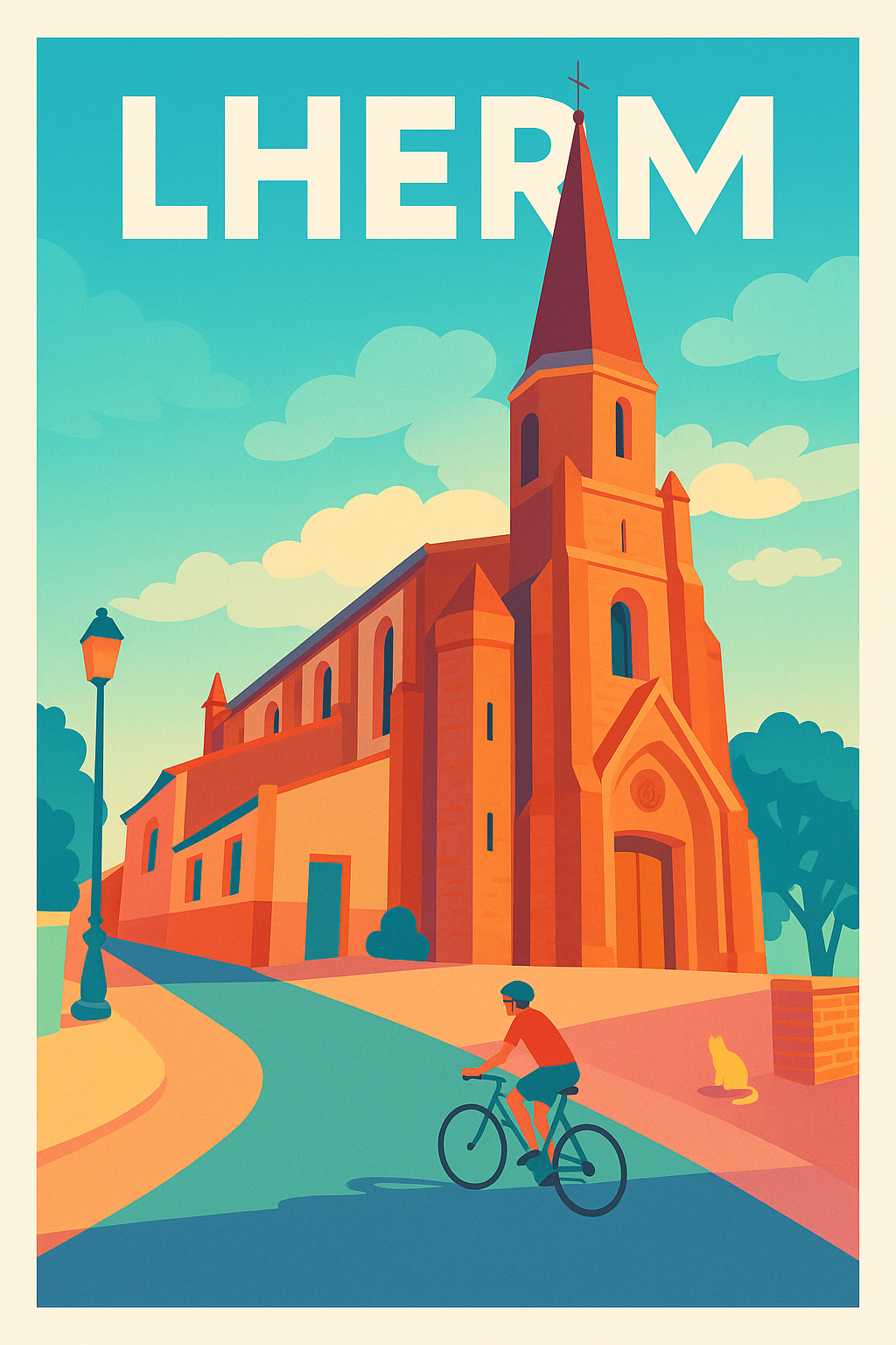 Affiche de Lherm - Charme paisible et architecture emblématique