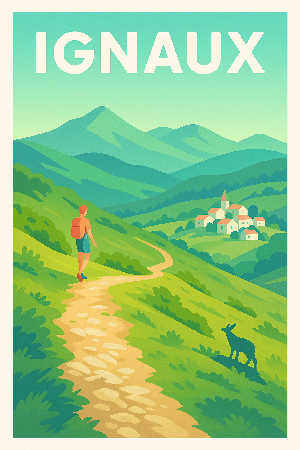Affiche Ignaux — Escapade nature au cœur des montagnes · poster d'art de Ignaux