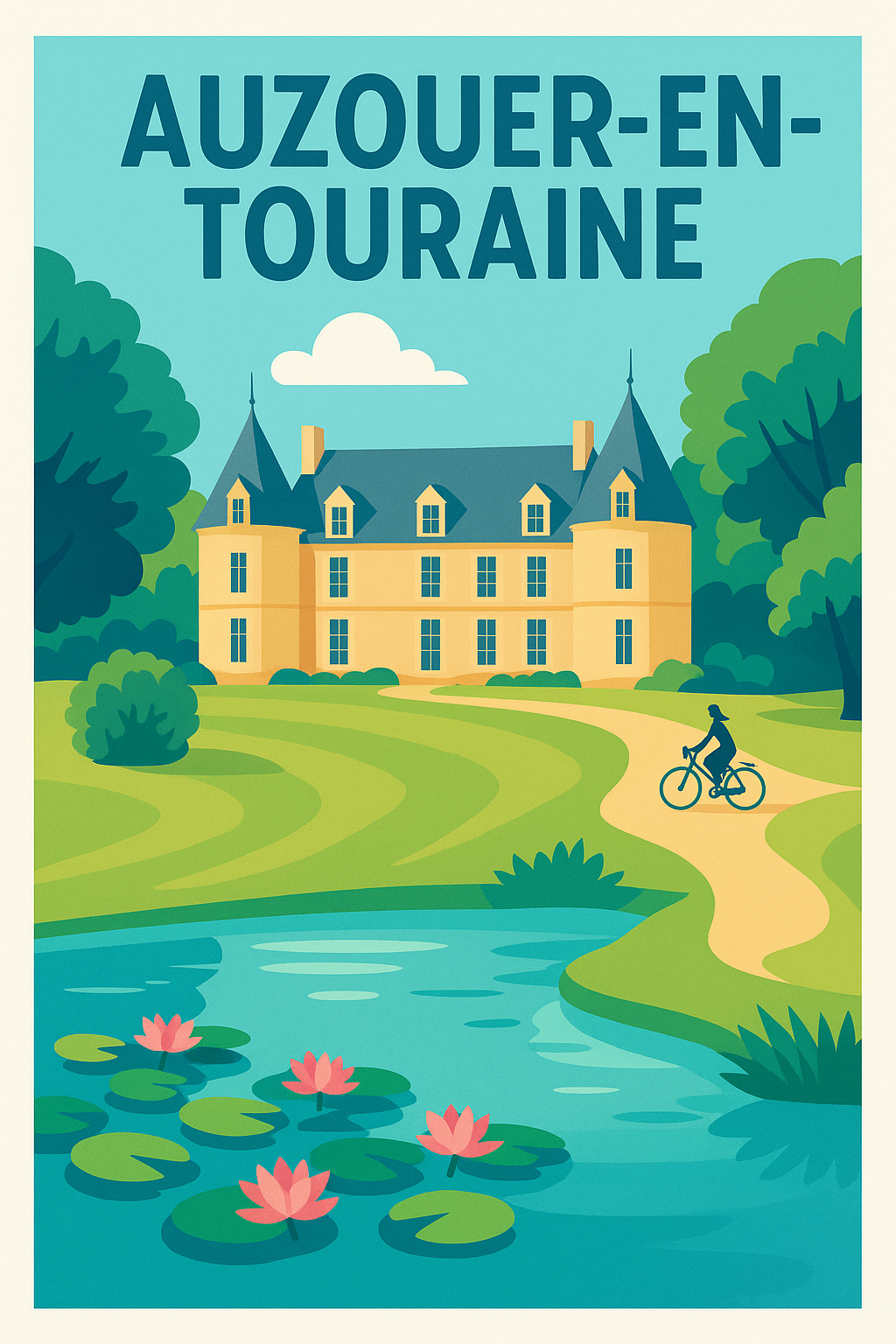 Affiche de Auzouer-en-Touraine - Charme et sérénité à la campagne