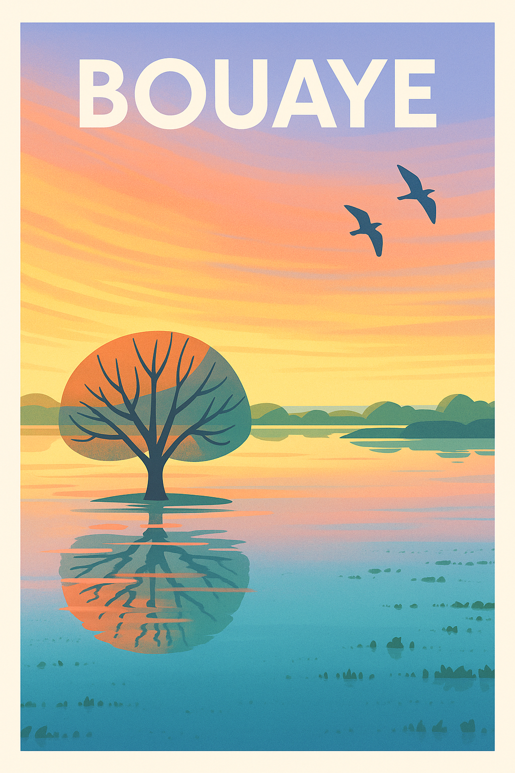 Affiche de Bouaye - Sérénité au couchant