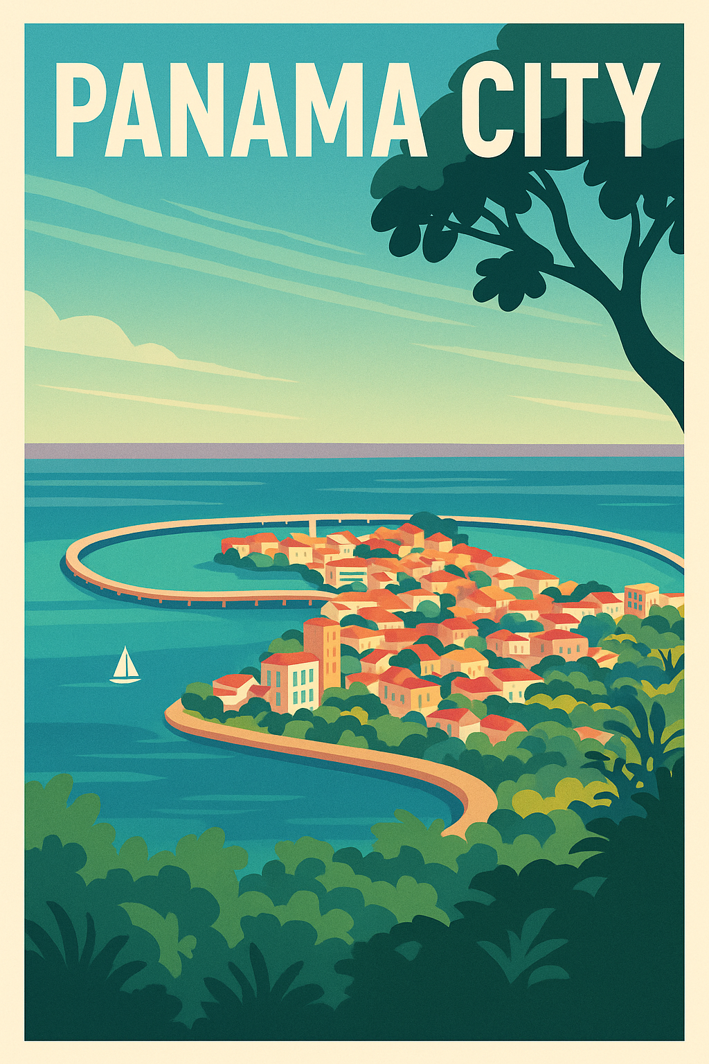 Affiche de Panama City - L'évasion tropicale au bord de l'eau