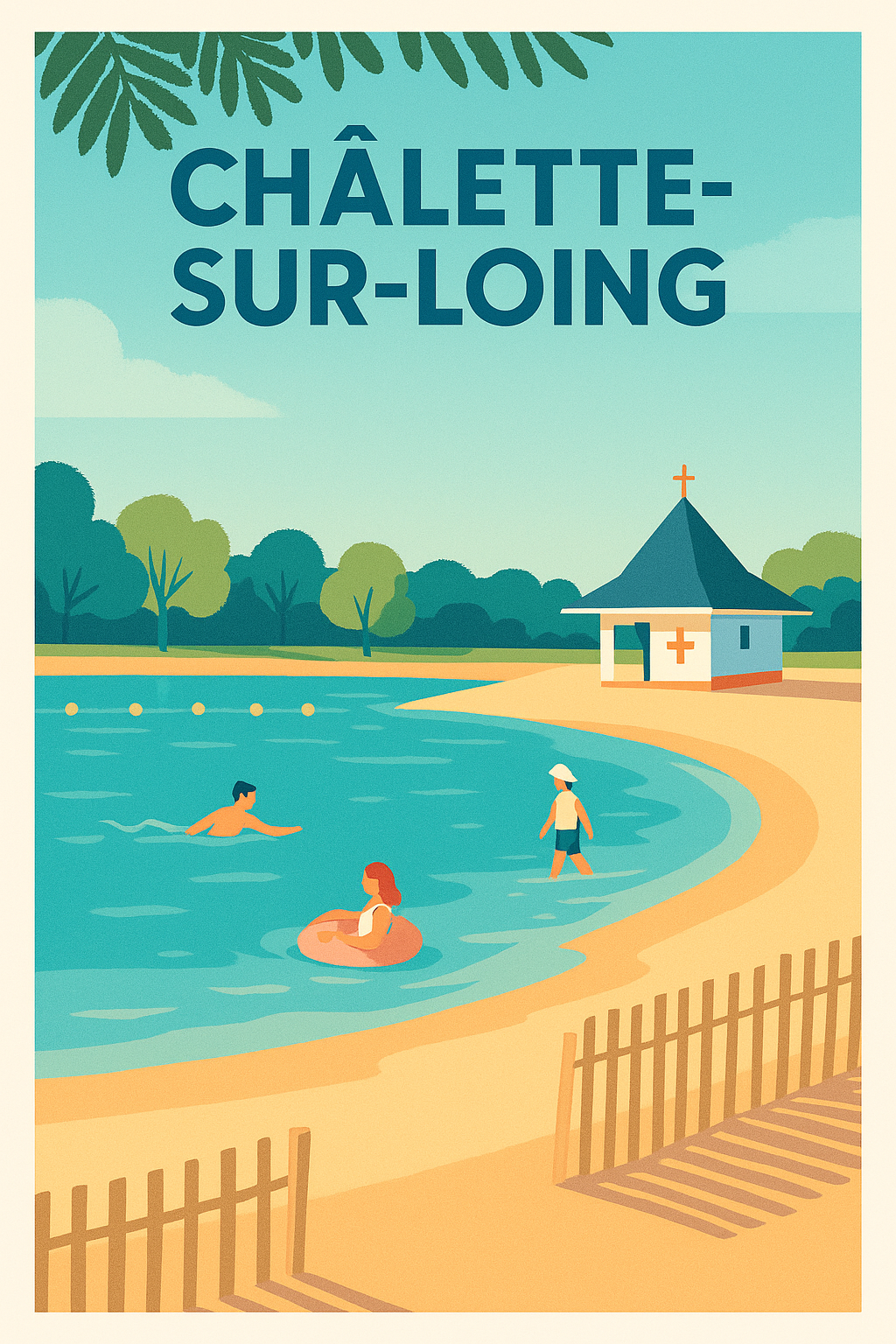Affiche de Châlette-sur-Loing - Douceur estivale au bord de l'eau