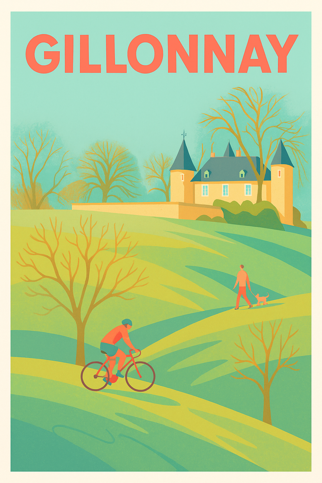 Affiche de Gillonnay - L'évasion nature entre château et collines