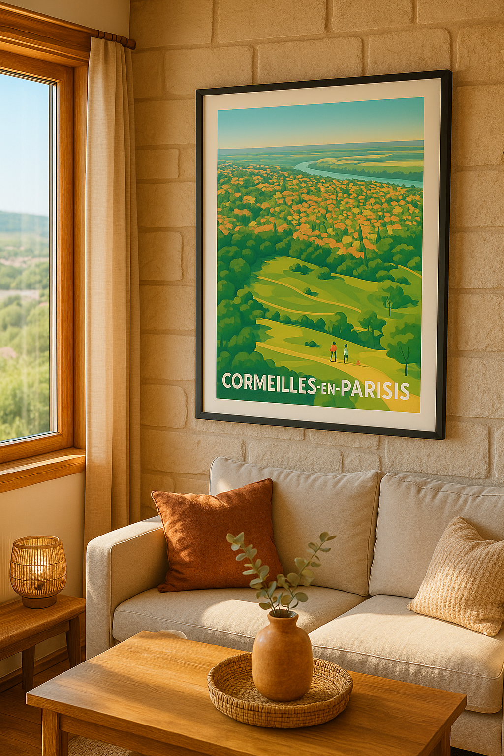 Affiche Cormeilles-en-Parisis — Évasion verte aux portes de Paris · poster d'art de Cormeilles-en-Parisis