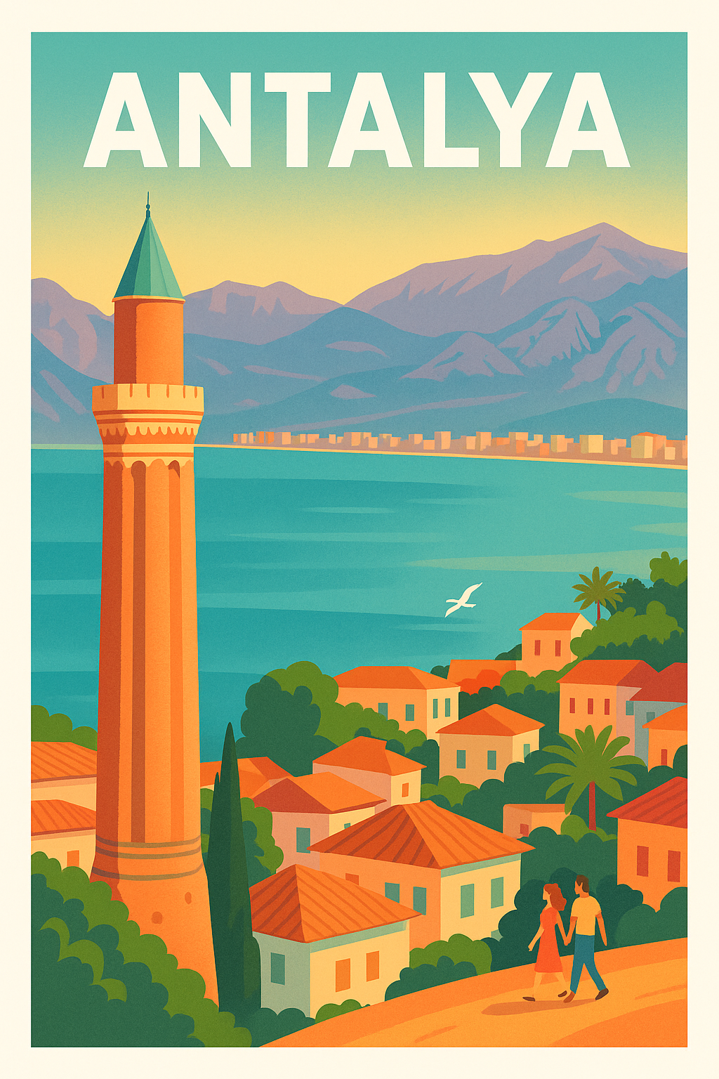 Affiche Antalya — L'évasion méditerranéenne entre mer et montagne · poster d'art de Antalya