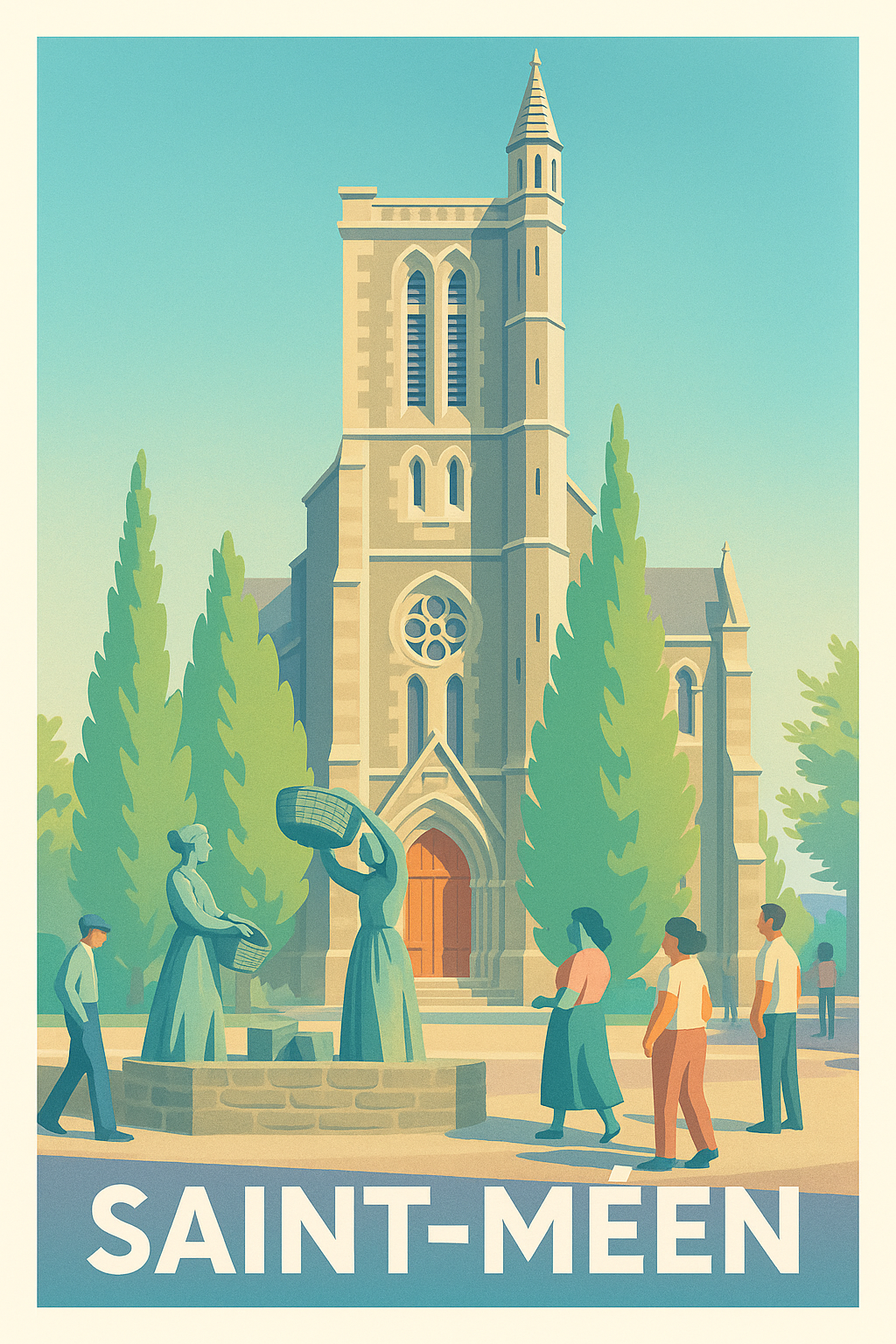 Affiche de Saint-Méen - Un instant intemporel au cœur de la ville