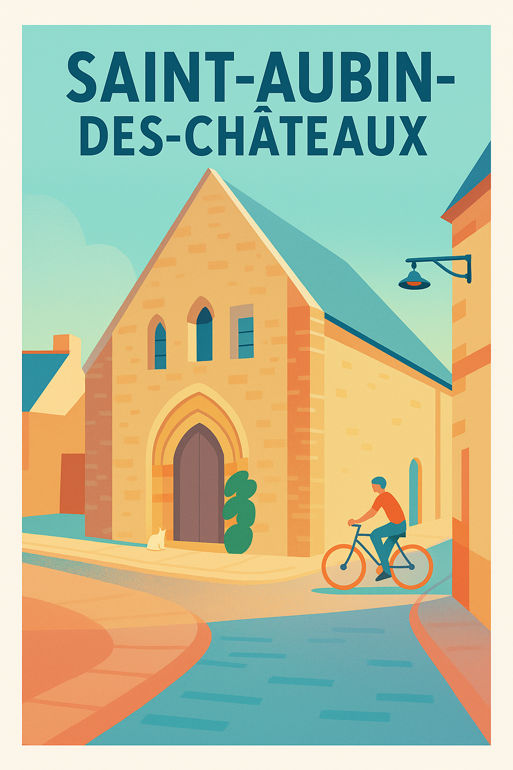 Affiche de Saint-Aubin-des-Châteaux - Charme authentique d’un village historique