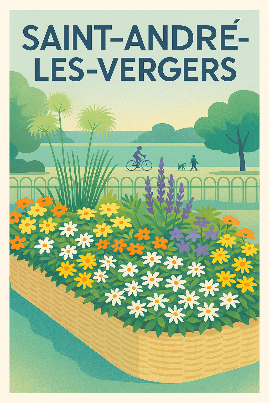 Affiche de Saint-André-les-Vergers - Havre de paix et nature colorée