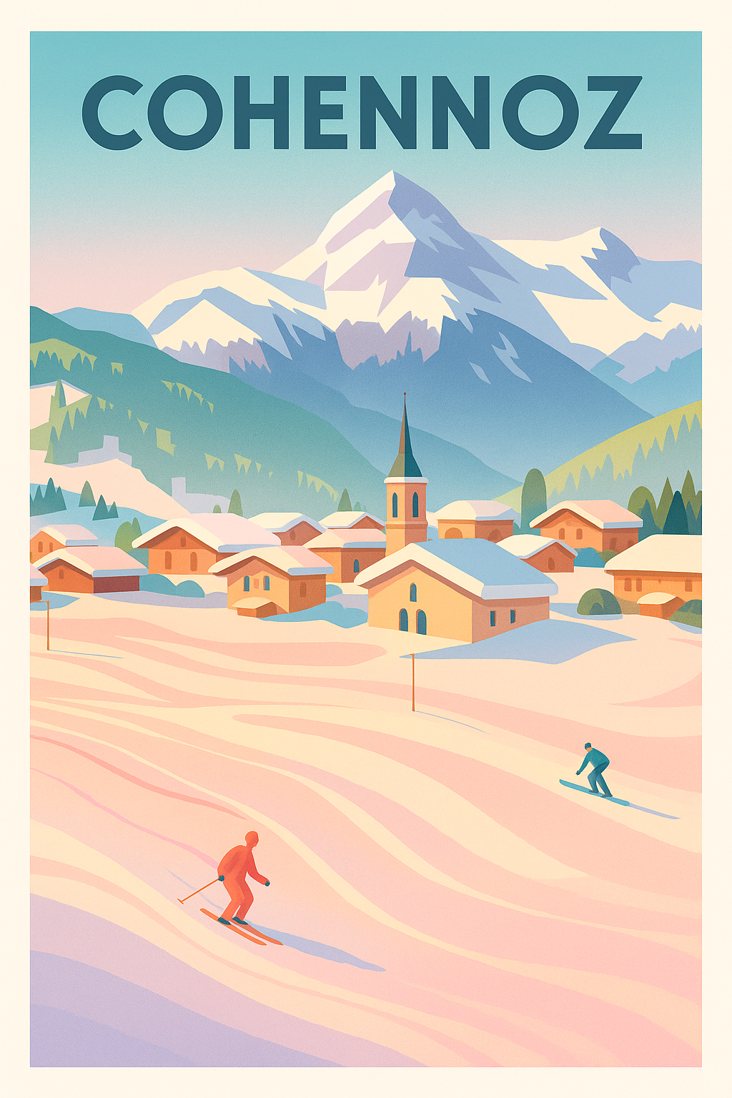 Affiche de Cohennioz - Évasion hivernale dans les Alpes