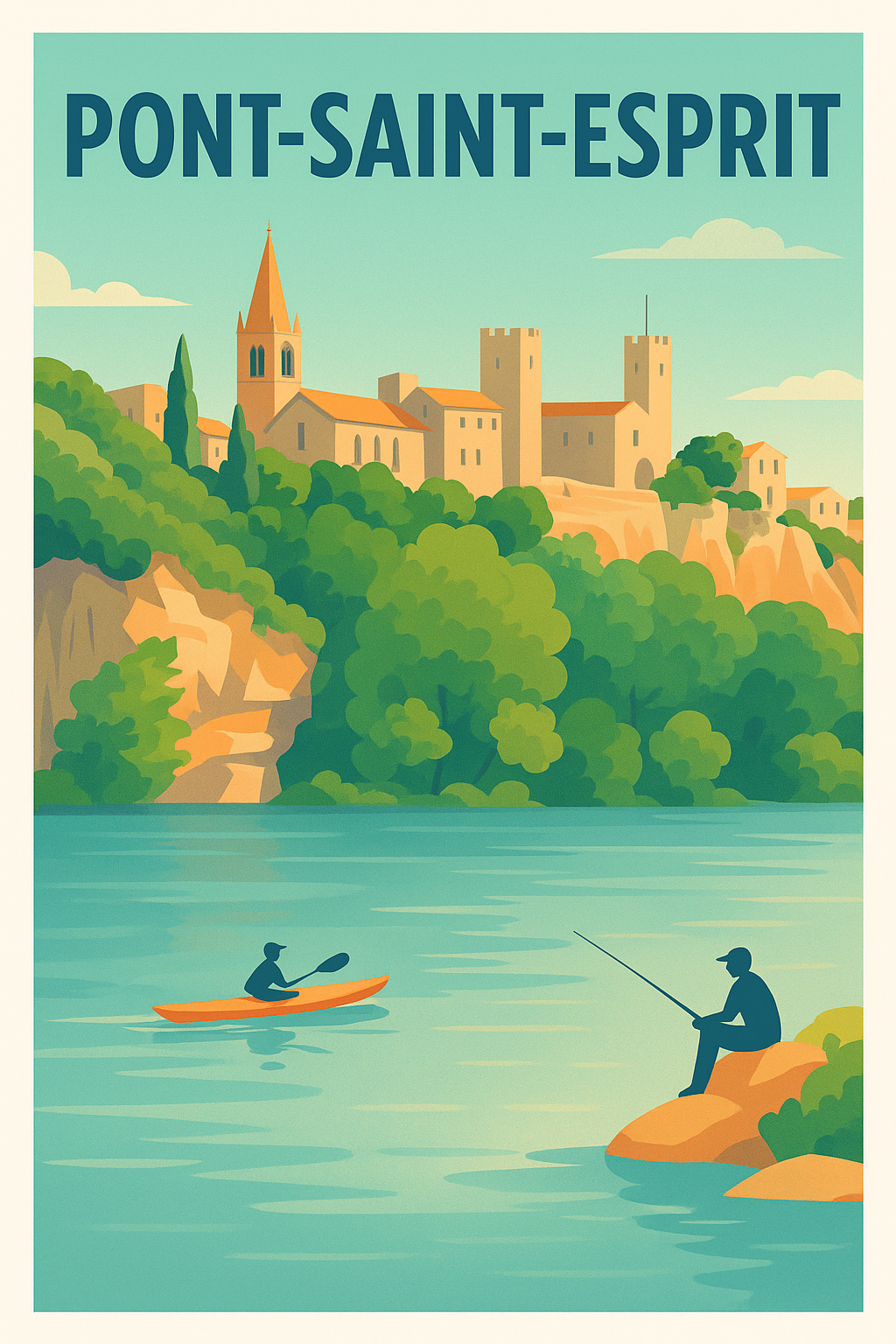 Affiche de Pont-Saint-Esprit - Sérénité au fil de l'eau