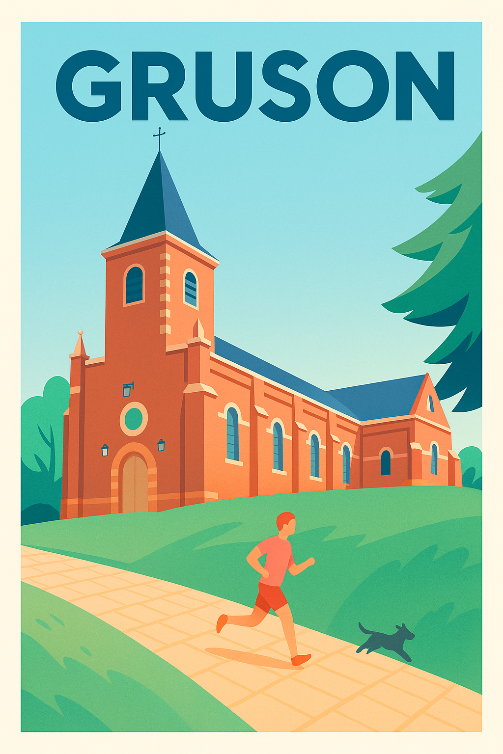 Affiche de Gruson - Sérénité et nature en plein air