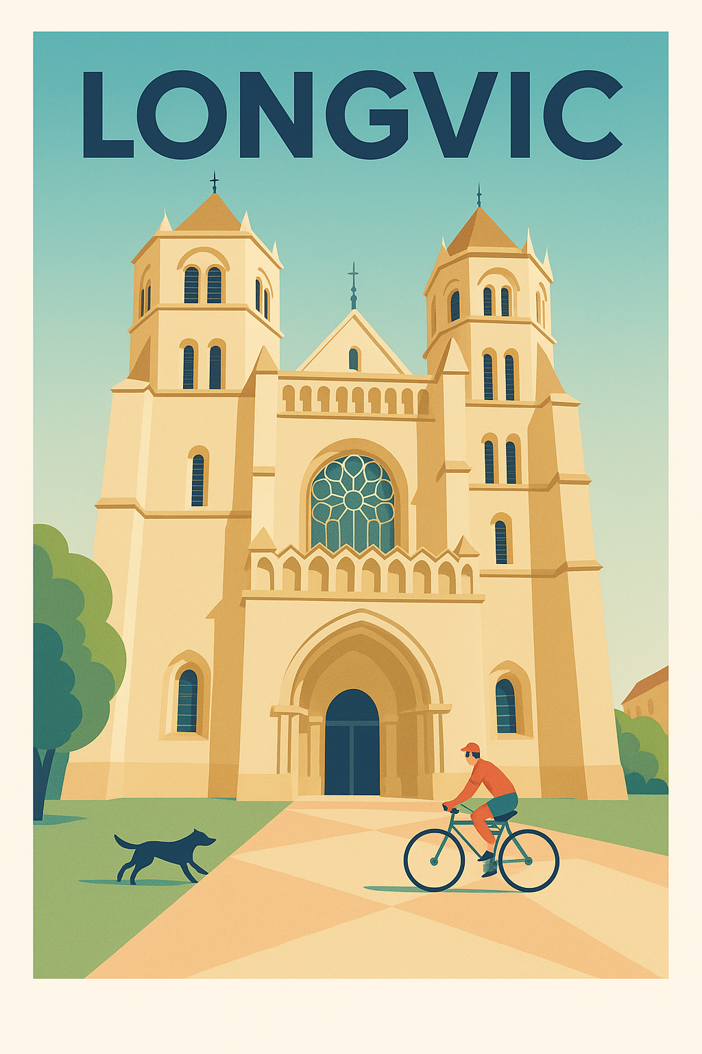 Affiche de Longvic - Charme architectural et douceur de vivre