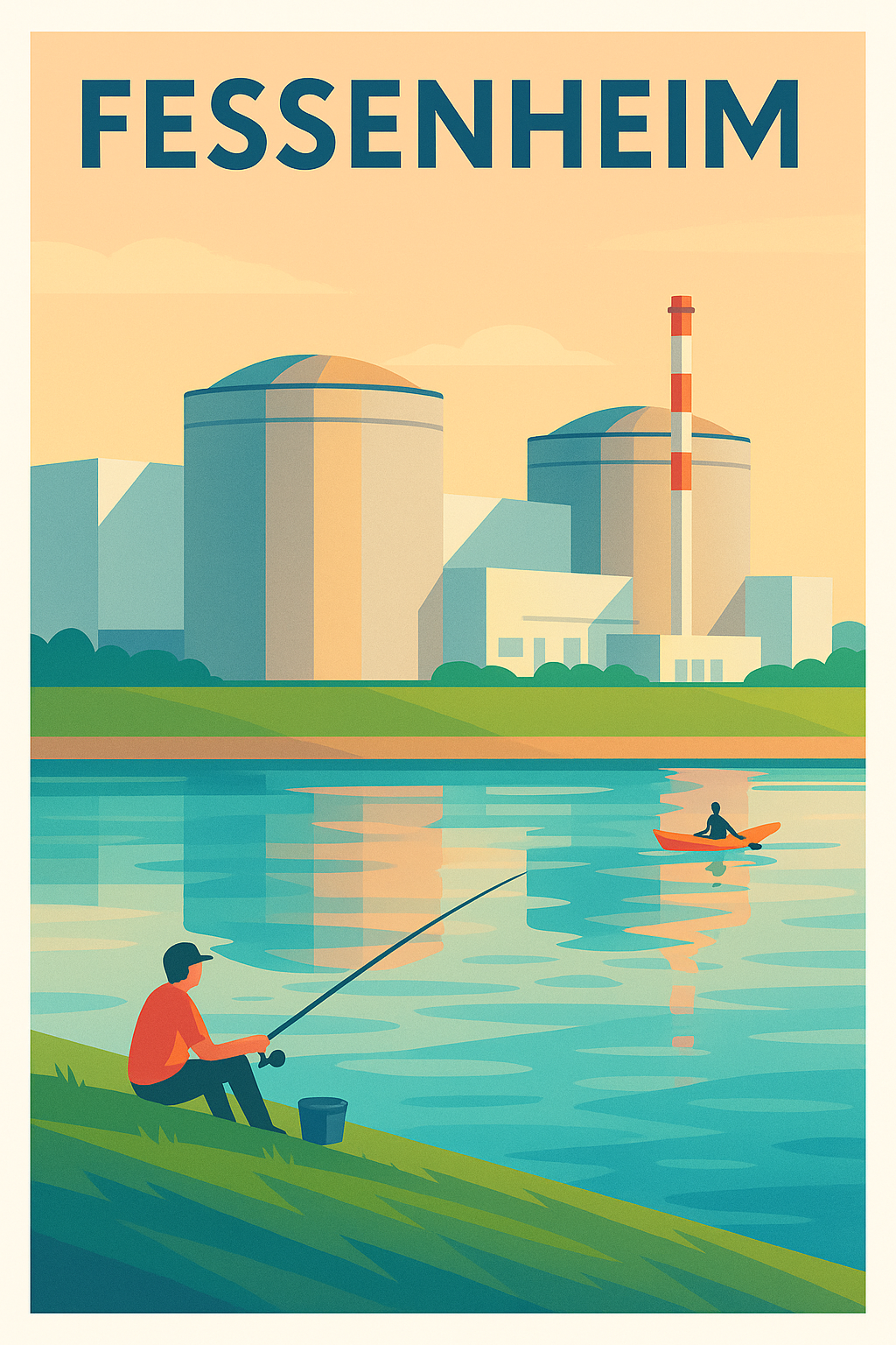 Affiche de Fessenheim - Tranquillité au bord de l'eau industrielle